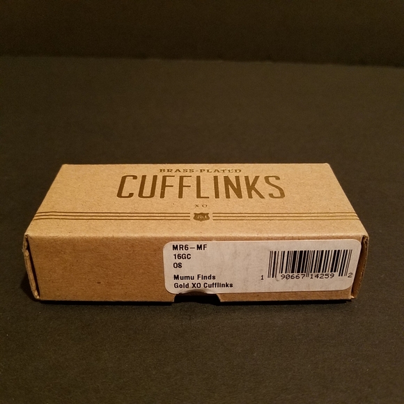 XO ~ BRASS PLATED CUFFLINKS - Picture 5 of 5